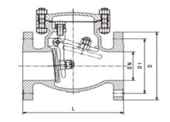 Cast Steel ANSI Flanged Swing Check Valve Pressure 150lb/300lb