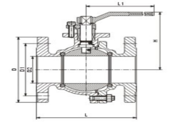 API Flange End Floating Ball Valve Cast Steel 1.6/2.5 Mpa Pressure