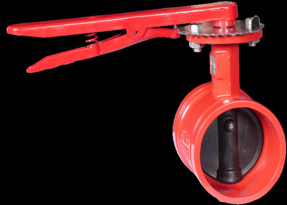 Hoop Butterfly Fire Protection Valves Card Line Rustproof Ductile Iron